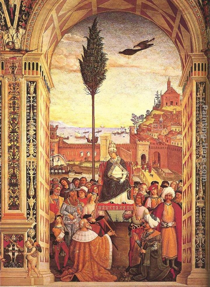 Bernardino Pinturicchio Aeneas Piccolomini Arrives to Ancona